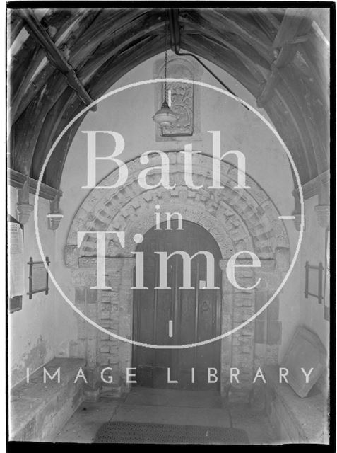 Norman doorway, All Hallows Church, South Cerney, Gloucestershire c.1930