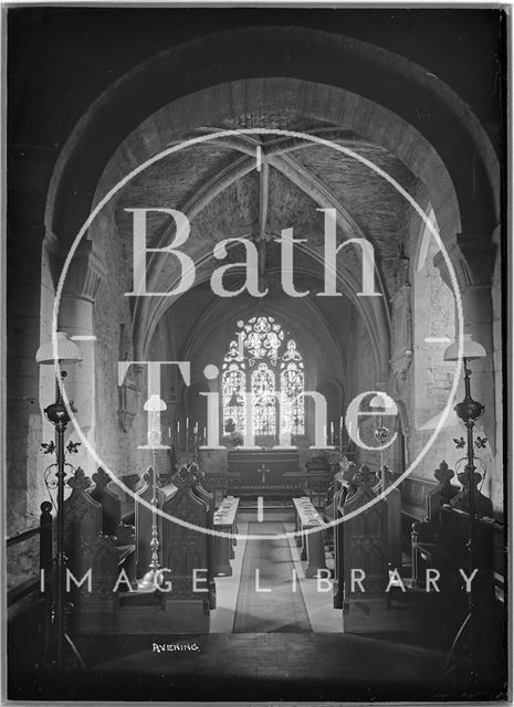 Interior of Church of the Holy Cross, Avening, Gloucestershire c.1930