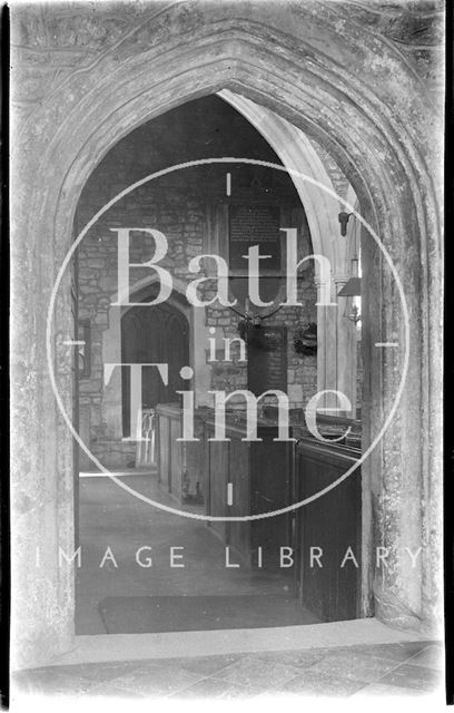 Interior of St. Giles' Church, Leigh-on-Mendip, Somerset c.1930