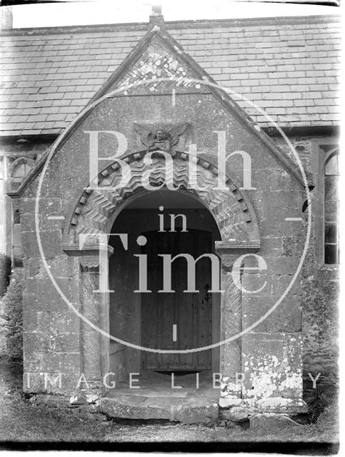 Porch, St. Andrew's Old Church, Holcombe near Stratton-on-the-Fosse, Somerset c.1930