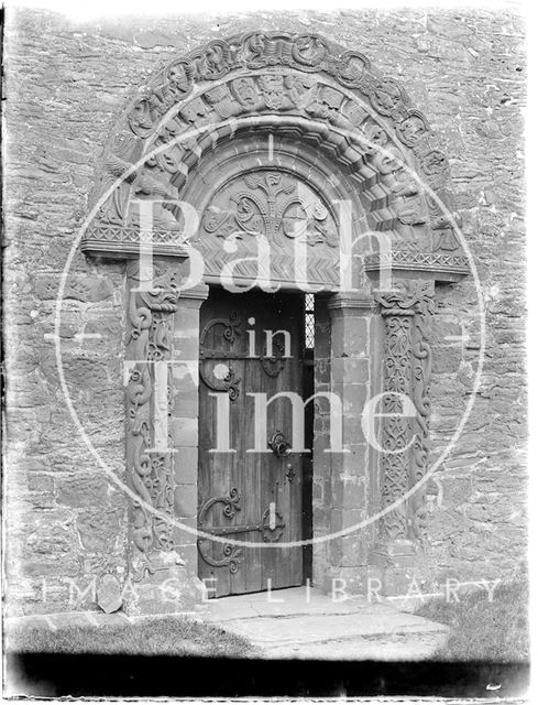 The Kilpeck Door, Church of St. Mary and St. David's, Kilpeck, Herefordshire c.1920