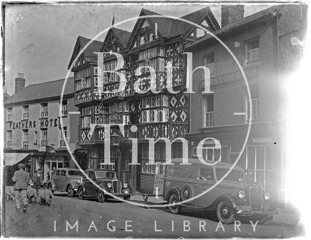 The Feathers Hotel, Bull Ring, Ludlow, Shropshire c.1937