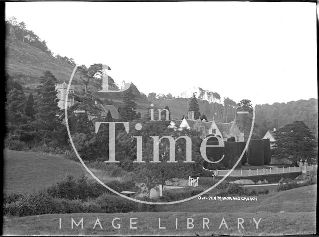 Owlpen Manor and church near Dursley, Gloucestershire c.1930