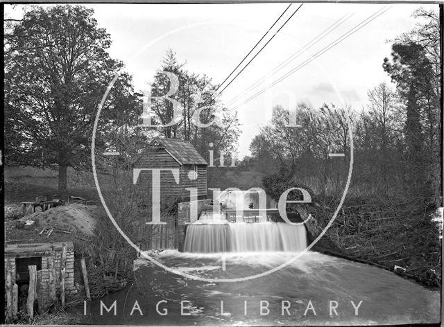 Riverside scene, probably Alford near Castle Cary, Somerset c.1930