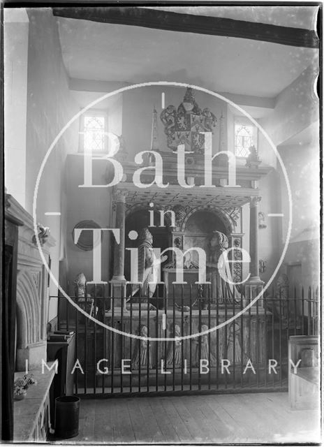 Memorial inside St. Nicholas's Church, Sapperton, Gloucestershire c.1930