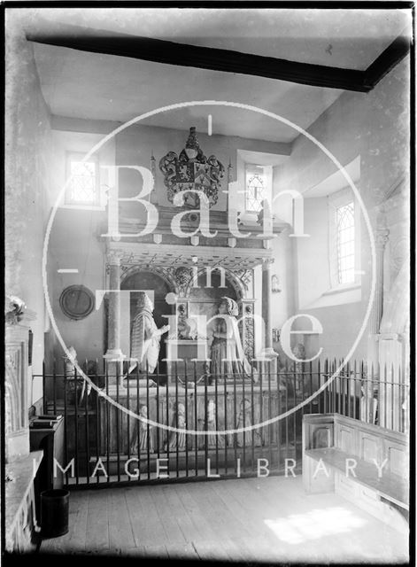 Memorial inside St. Nicholas's Church, Sapperton, Gloucestershire c.1930