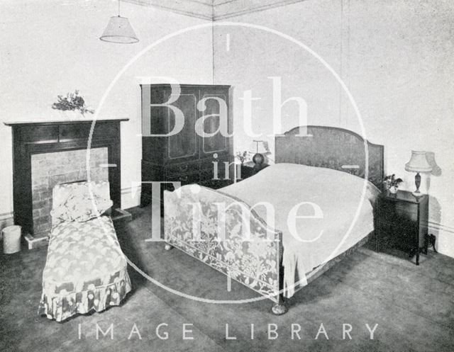 One of the Double Bedrooms at Pratt's Hotel, Bath 1950