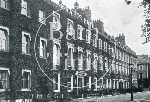 The exterior of Pratt's Hotel, South Parade, Bath c.1925