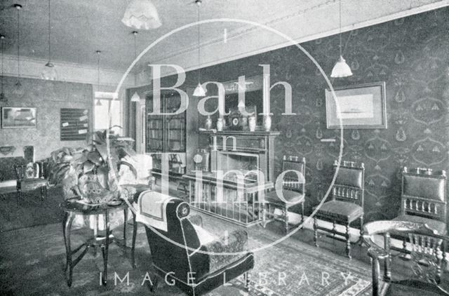 The Hall Lounge at Pratt's Hotel, South Parade, Bath c.1925