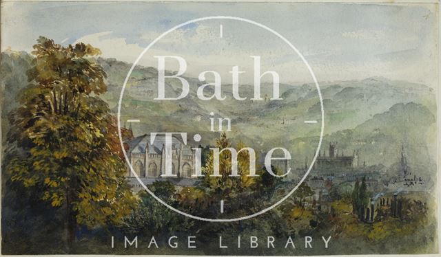 View of Bath from Somerset Place, with All Saints' Chapel in the foreground c.1900