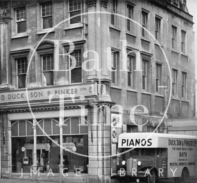 The Head Office and modern premises of Duck Son & Pinker, Bridge Street, Bath 1948