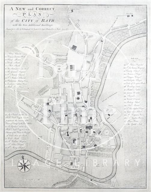 A New and Correct Plan of the City of Bath, Frederick, Leake & Taylor c.1770