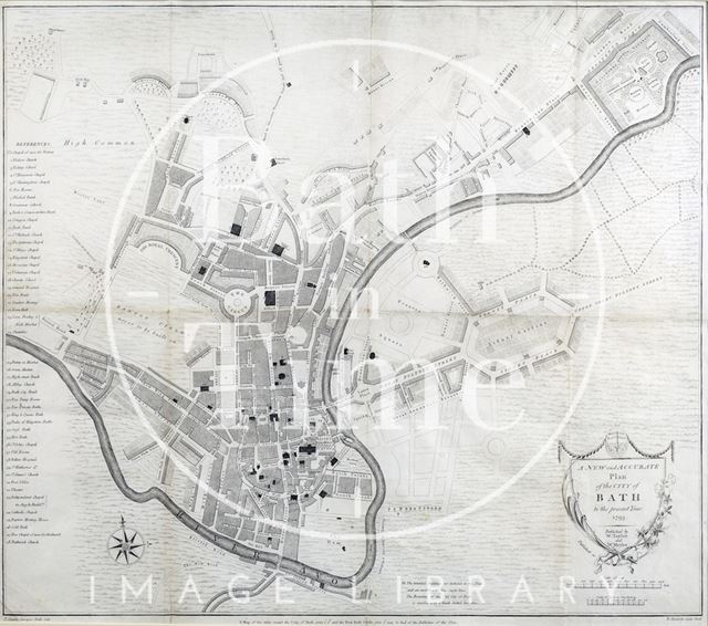 A New and Accurate Plan of the City of Bath, Taylor & Meyler 1793