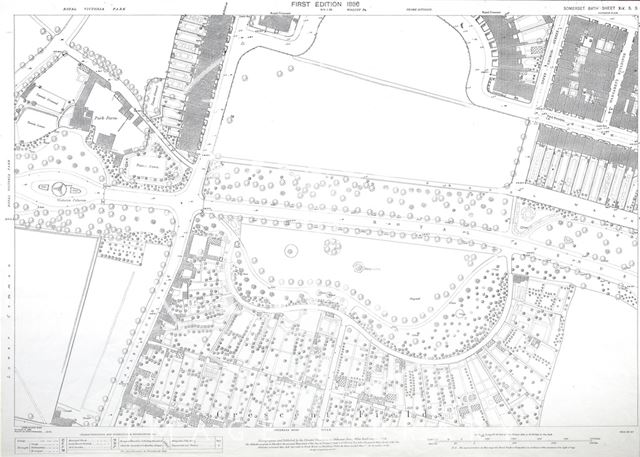 Bath 1:500 OS map Sheet XIV.5.3 1886