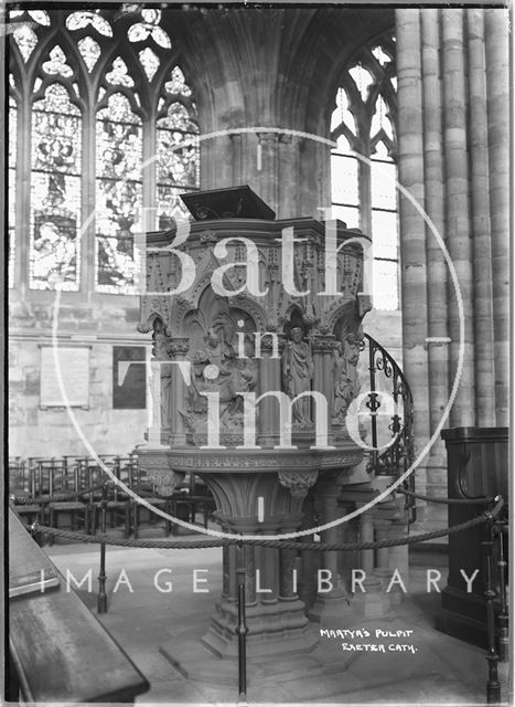 Martyr's Pulpit, Exeter Cathedral, Devon c.1905