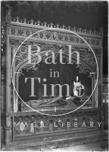 Monument inside Exeter Cathedral, Devon c.1905