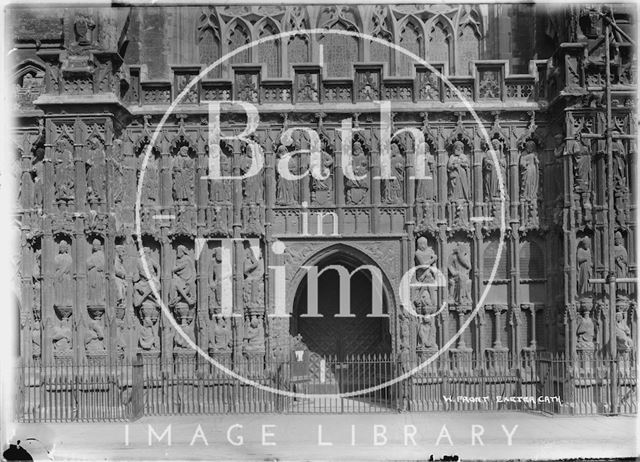 The west front, Exeter Cathedral, Devon c.1905