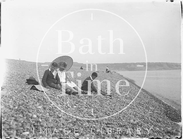 On the beach at Weymouth, Dorset 1925