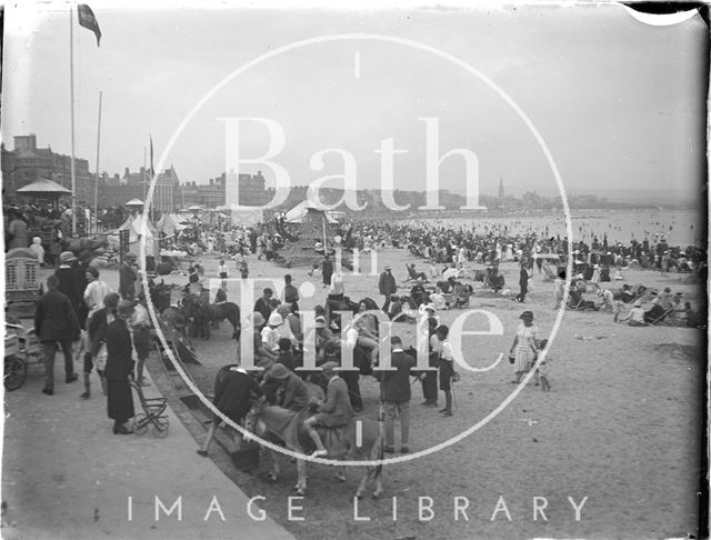 On the beach at Weymouth, Dorset 1925