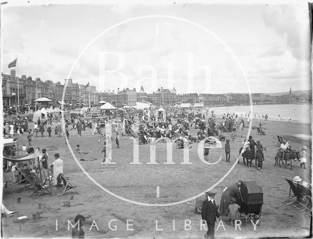 On the beach at Weymouth, Dorset 1925