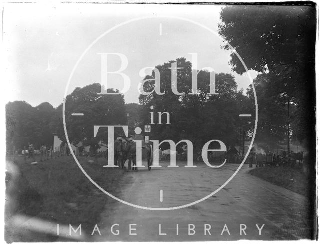 Outside the Crown Hotel, Everleigh, Wiltshire c.1920