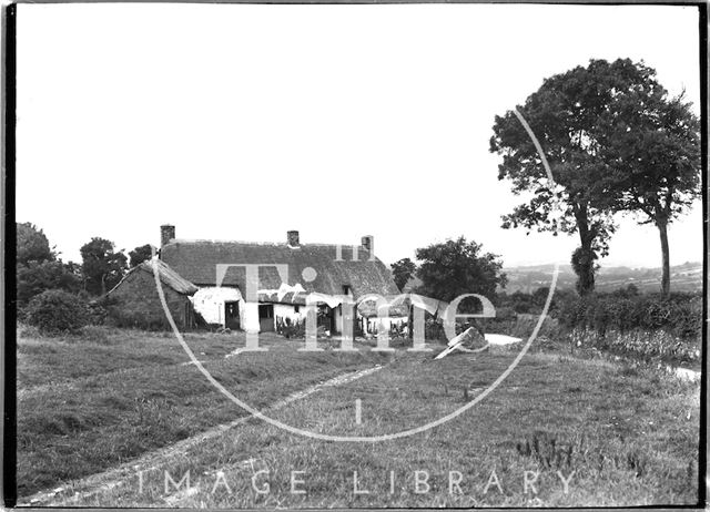 Thatched cottage at Sourton near Lydford, Dartmoor, Devon c.1907