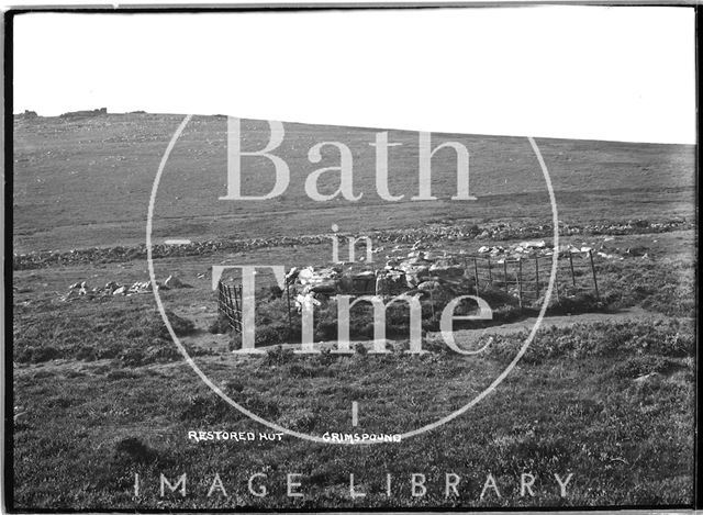 Restored Hut, Grimspound, Dartmoor, Devon 1906