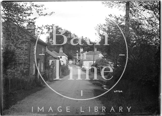 Street view of Upton near Dulverton, Exmoor 1934