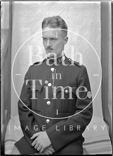 The photographer's son Roy in police uniform, Warrington, Cheshire c.1935