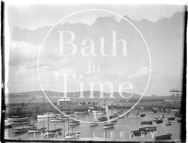 Sailing boats in the port, Dartmouth, Devon 1929