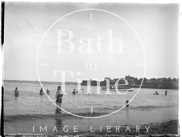 Bathing in the sea at Paignton, Devon c.1930