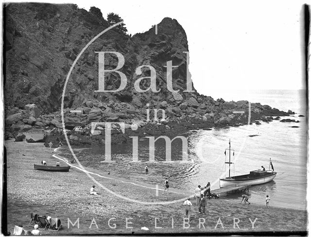 A secluded beach near Paignton, Devon c.1930