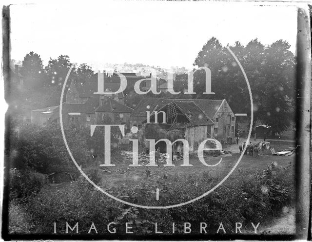 Flood damage, Lambridge Mill, Bath 1932