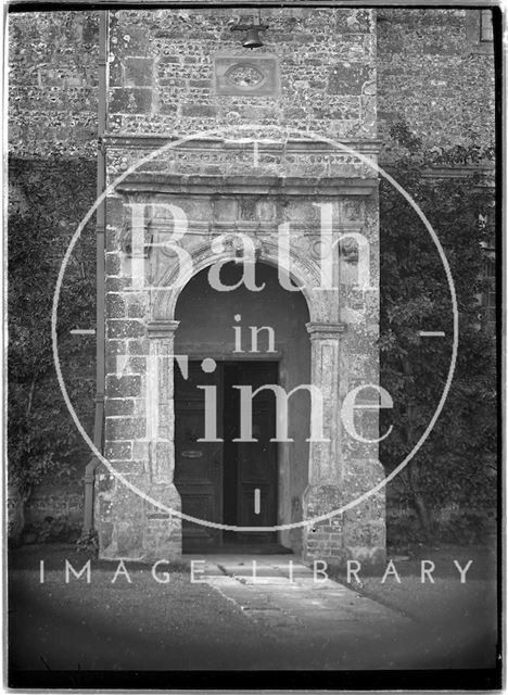 Arched doorway to Upper Upham House near Swindon, Wiltshire c.1920