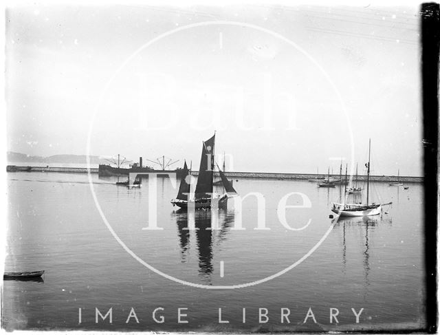 Sailing yachts at Brixham/Paignton, Devon 1930