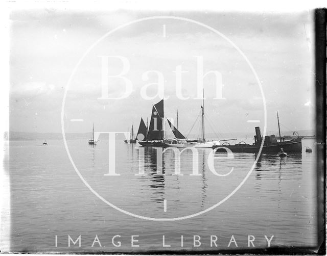 Sailing yachts at Brixham/Paignton, Devon 1930