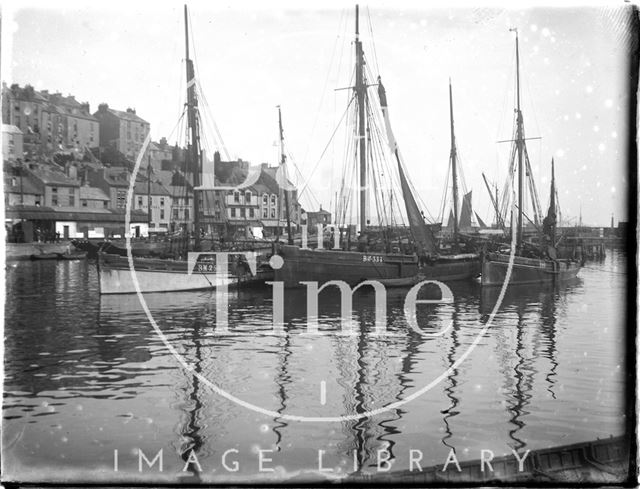 Fishing boats at Brixham/Paignton, Devon 1930