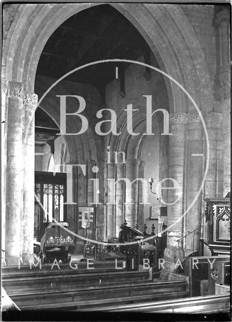 Interior of the Church of St. John the Evangelist, Milborne Port, Sherborne, Dorset 1931