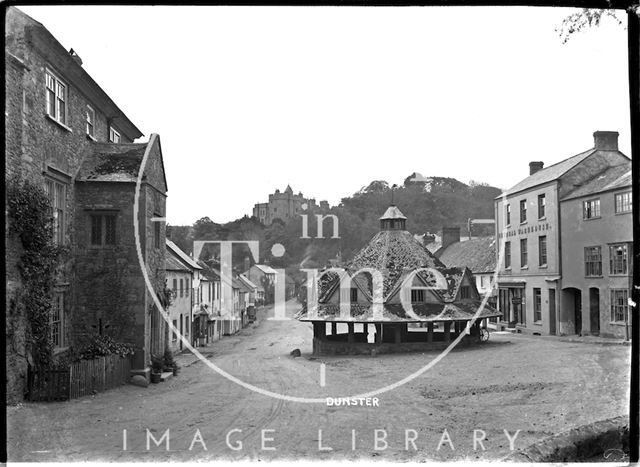 Old yarn market, High Street, Dunster near Minehead, Somerset c.1912