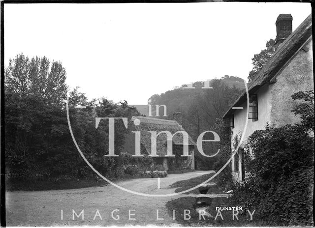 Thatched cottages, Dunster near Minehead, Somerset c.1920