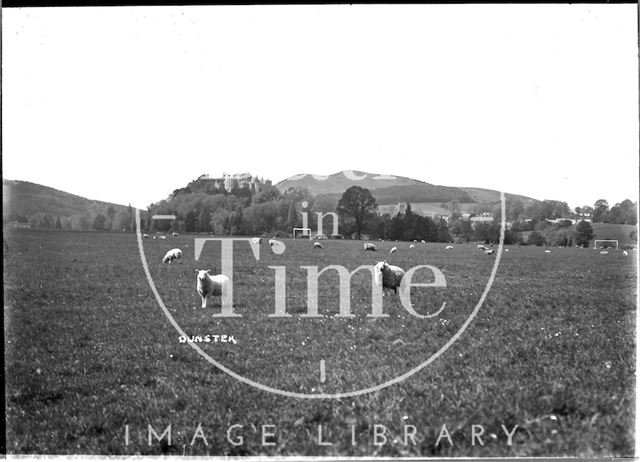 View of Dunster from across the fields near Minehead, Somerset c.1920