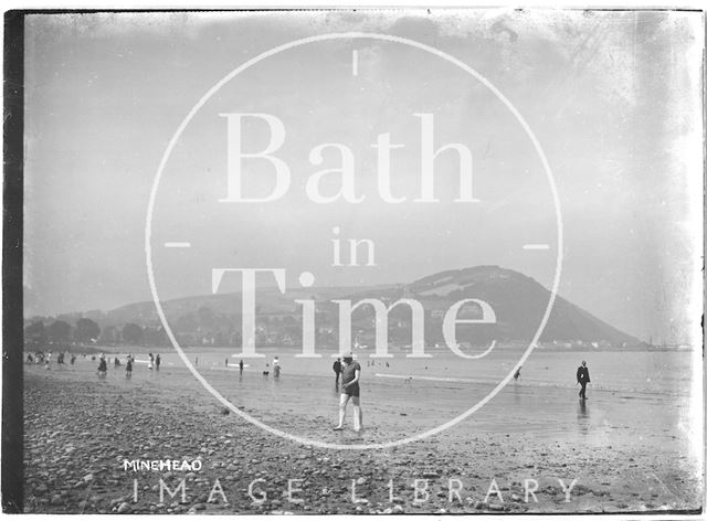 On the beach, Minehead, Somerset c.1915