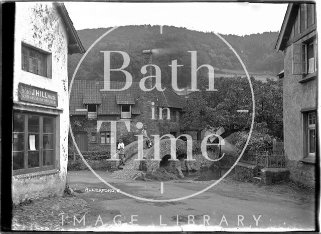 On the packhorse bridge, Allerford near Minehead, Somerset No. 8 c.1935