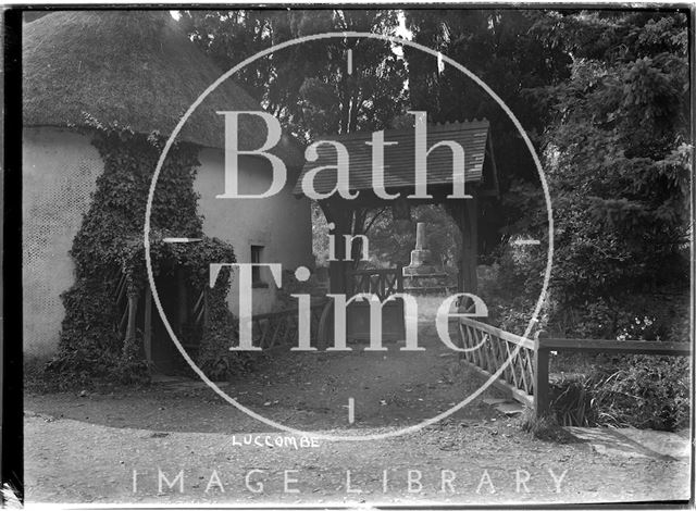 Lych gate, Church of St. Mary, Luccombe near Minehead, Somerset c.1907