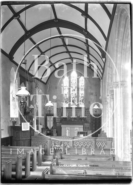 Interior of the Church of St. Mary, Luccombe near Minehead, Somerset c.1907