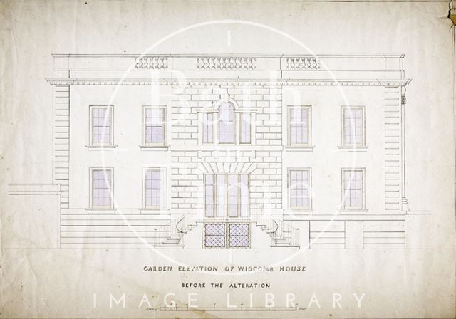 Garden Elevation of Widcombe House, Bath before the alteration c.1840