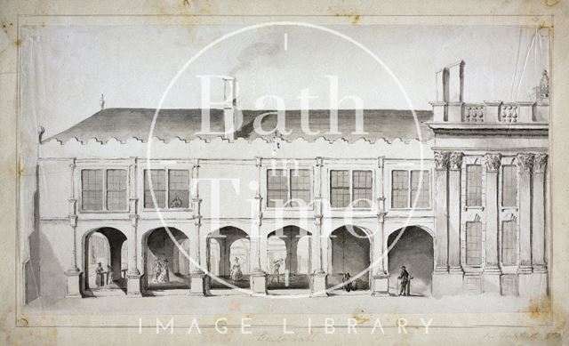 The Old Guildhall, Market Place (now High Street), Bath c.1750