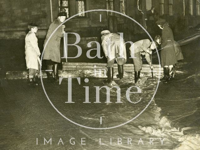 Floods in Larkhall, Bath 1956