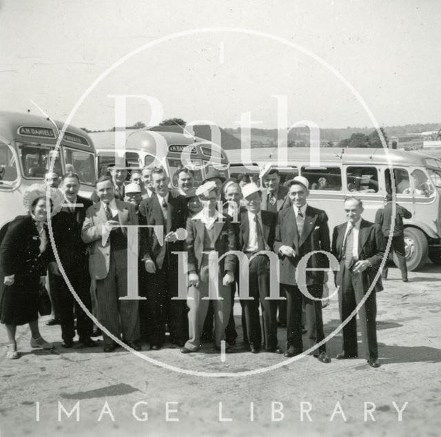 A group from the Larkhall Inn on an outing, Bath c.1950