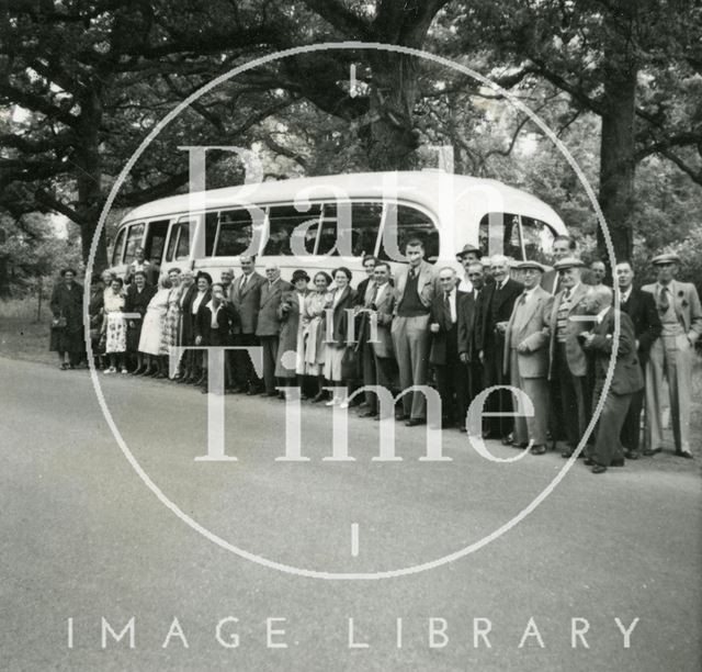 A group from the Larkhall Inn on an outing, Bath c.1950